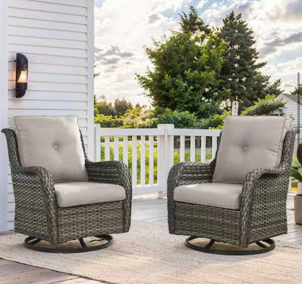 22 in. x 24 in. 2-Piece Outdoor Chair Replacement Cushion
