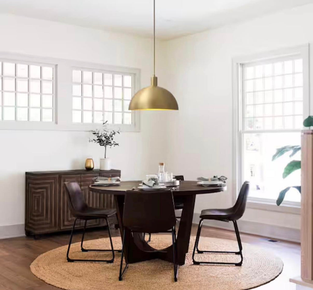Kateo 1- light Single Brass Metal Dome Pendant - 12 in