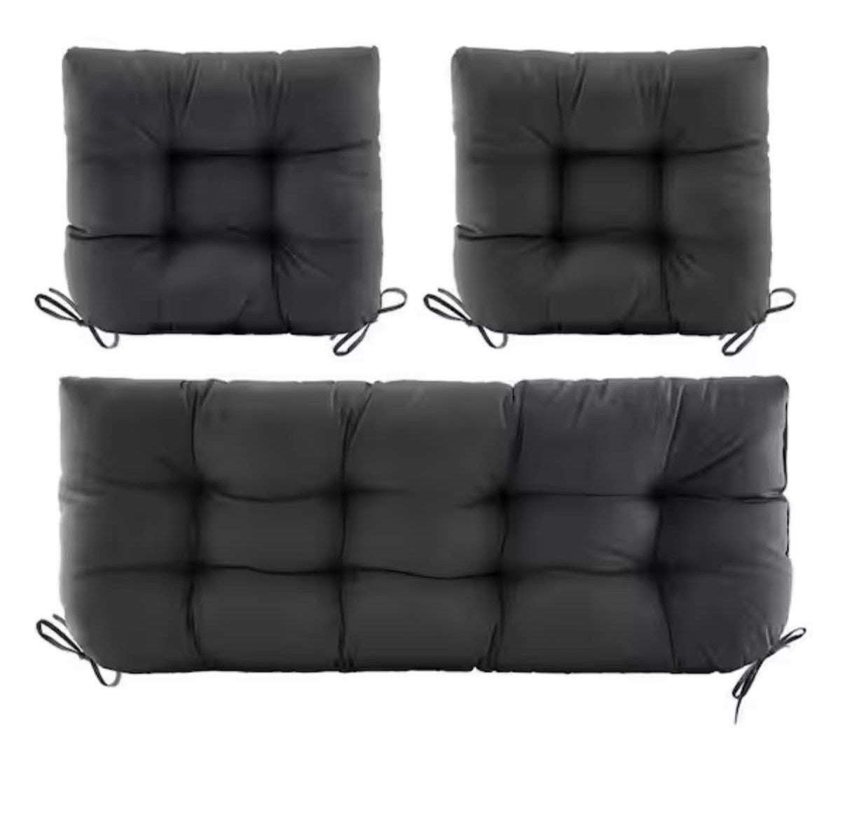 3-Piece Loveseat Outdoor Cushions Set