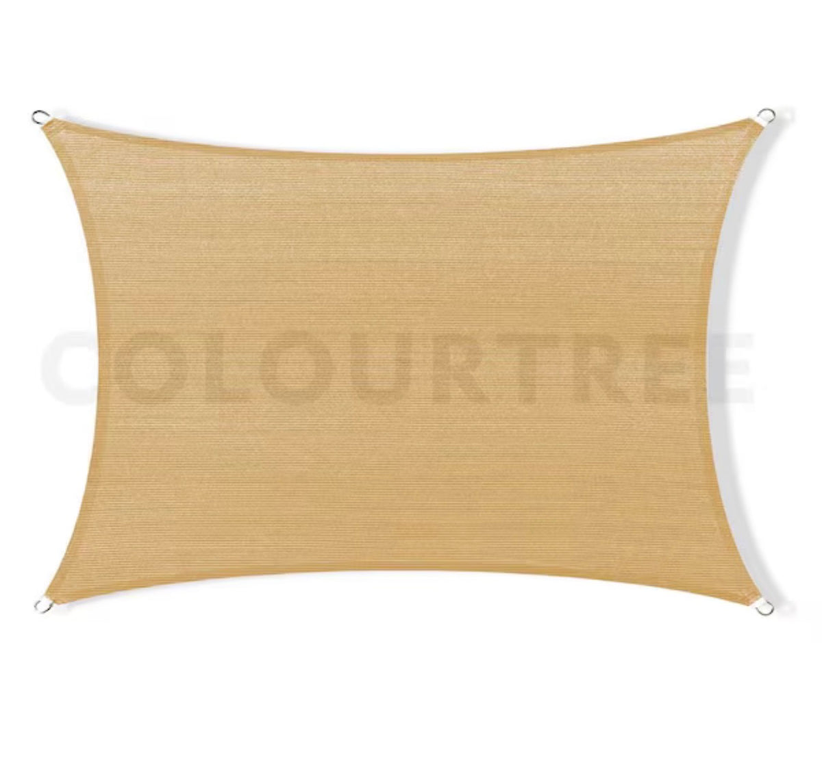 8 ft. x 10 ft. Sand Beige Rectangle Sun Shade Sail Screen Canopy