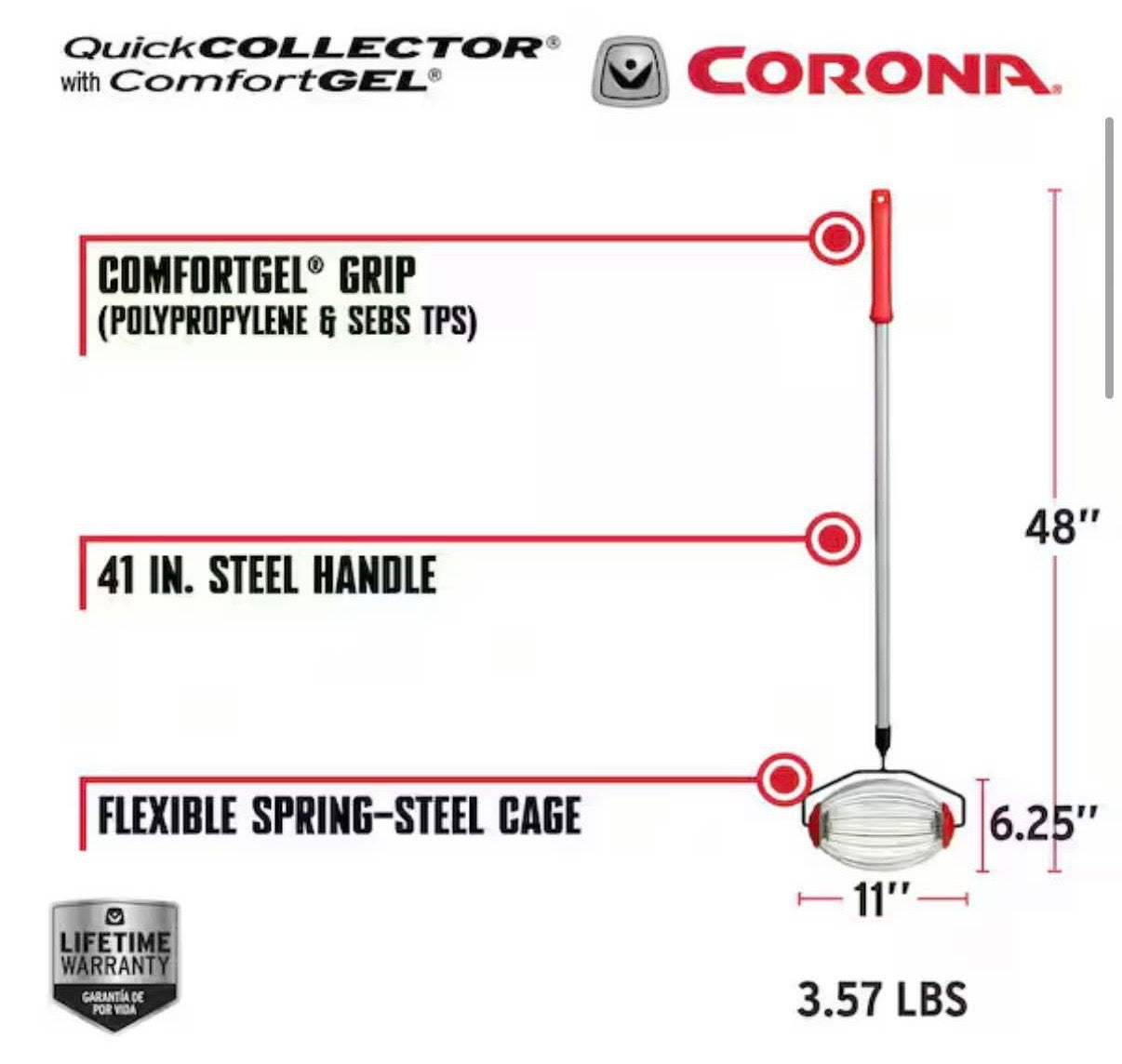MAX 48 in. QuickCOLLECTOR Nut Gatherer with Carbon Steel Handle