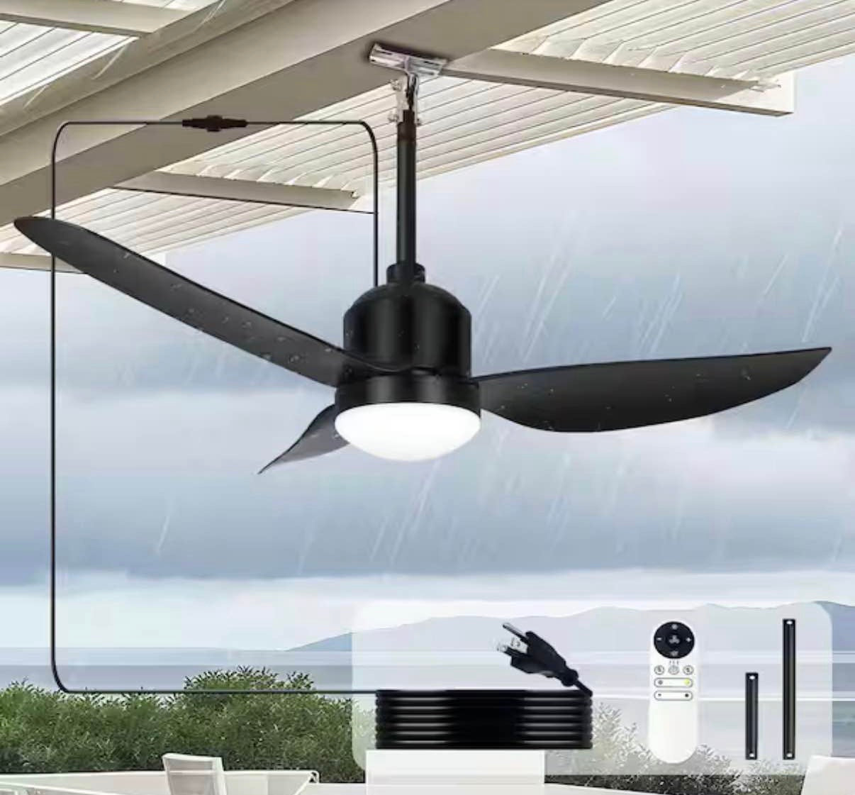 42 in. Indoor/Outdoor Gazebo Ceiling Fans with Lights