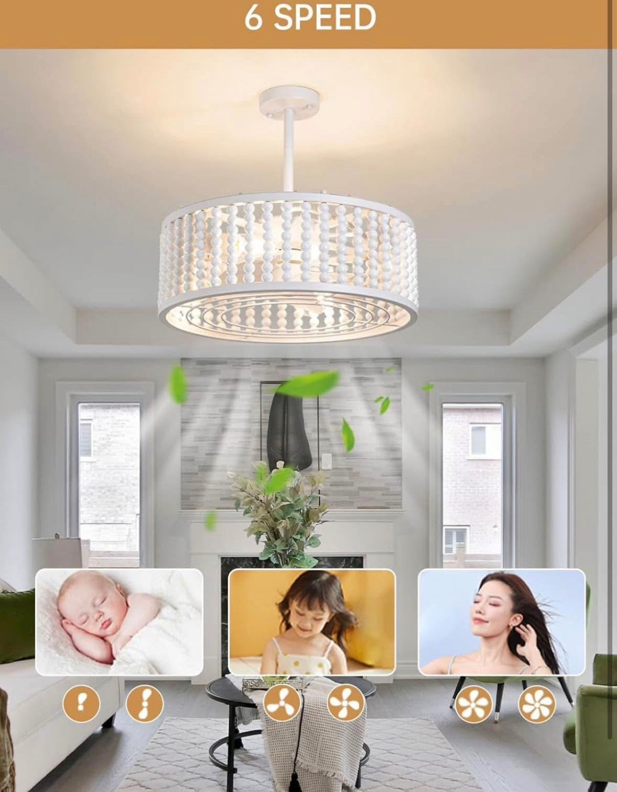 Ceiling Fans with Lights 19"