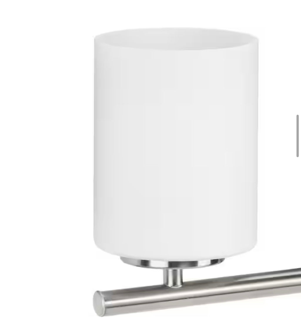 31 in. 4-Light Brushed Nickel Modern Bathroom Vanity Light