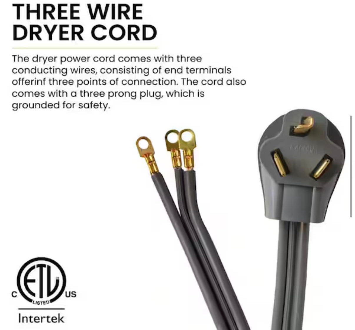 6 ft. 10-Gauge SRDT Dryer Cord