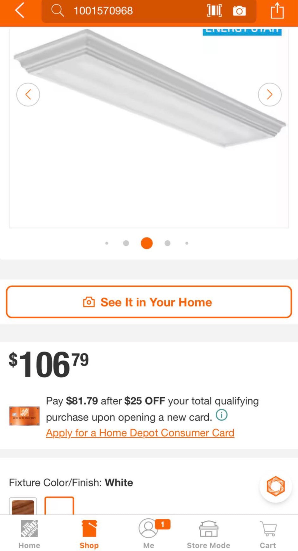 Cambridge 4 ft LED Flushmount 3,300 lumens