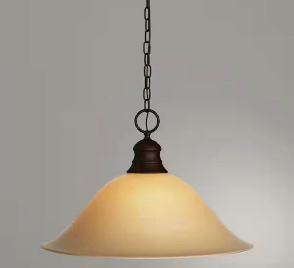 1-Light Mahogany Bronze Pendant Light