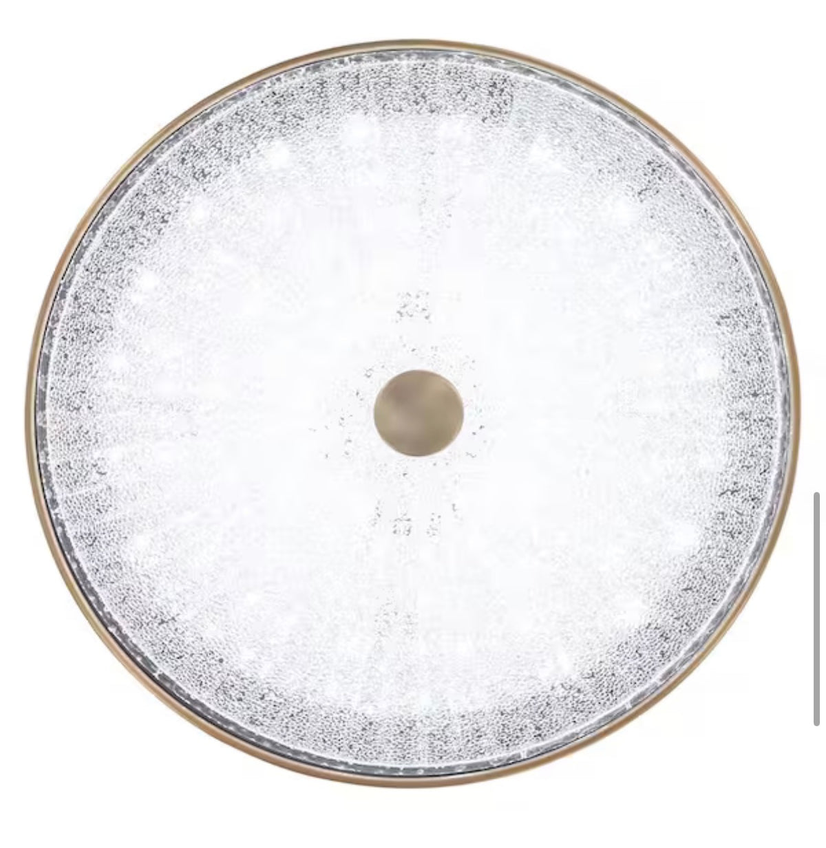 11.75 in. 1-Light Aged Brass LED Flush Mount