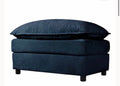 36 "  Chenille Ottoman in Midnight Blue