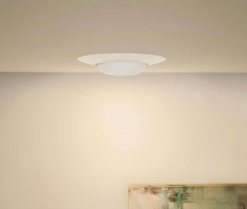 6 in. White Recessed Ceiling Light Trim with Adjustable Eyeball