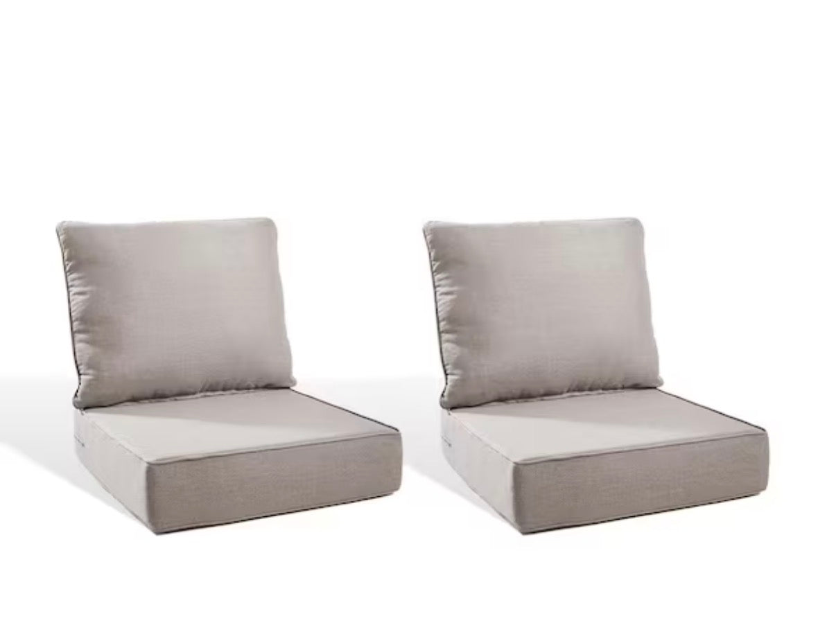 22 in., x 24 in., x 6 in. Outdoor Chair Cushion in Beige