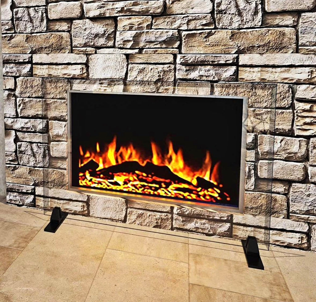 Premium Tempered Glass Fireplace Screen