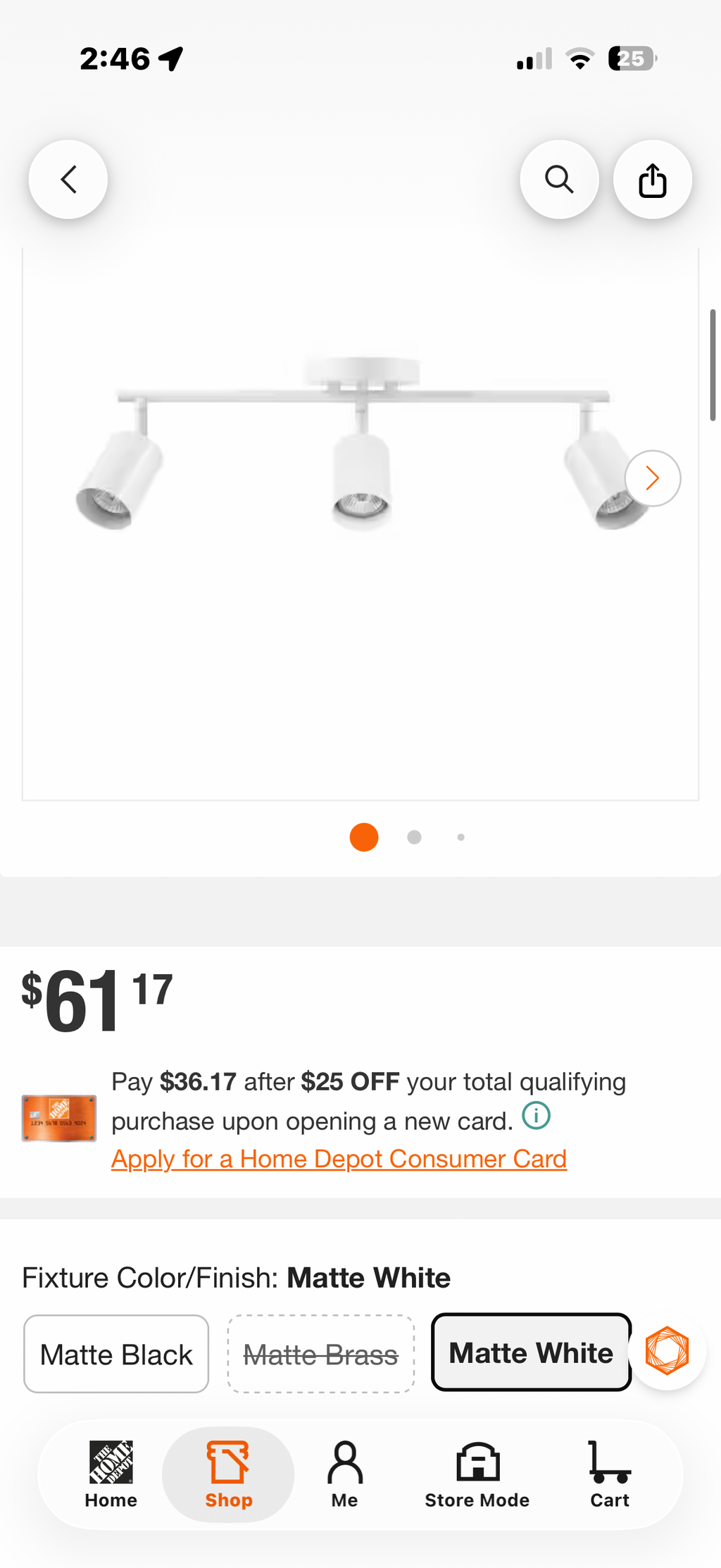 Pratt 2 ft. Matte White 3-Light Track Lighting Kit