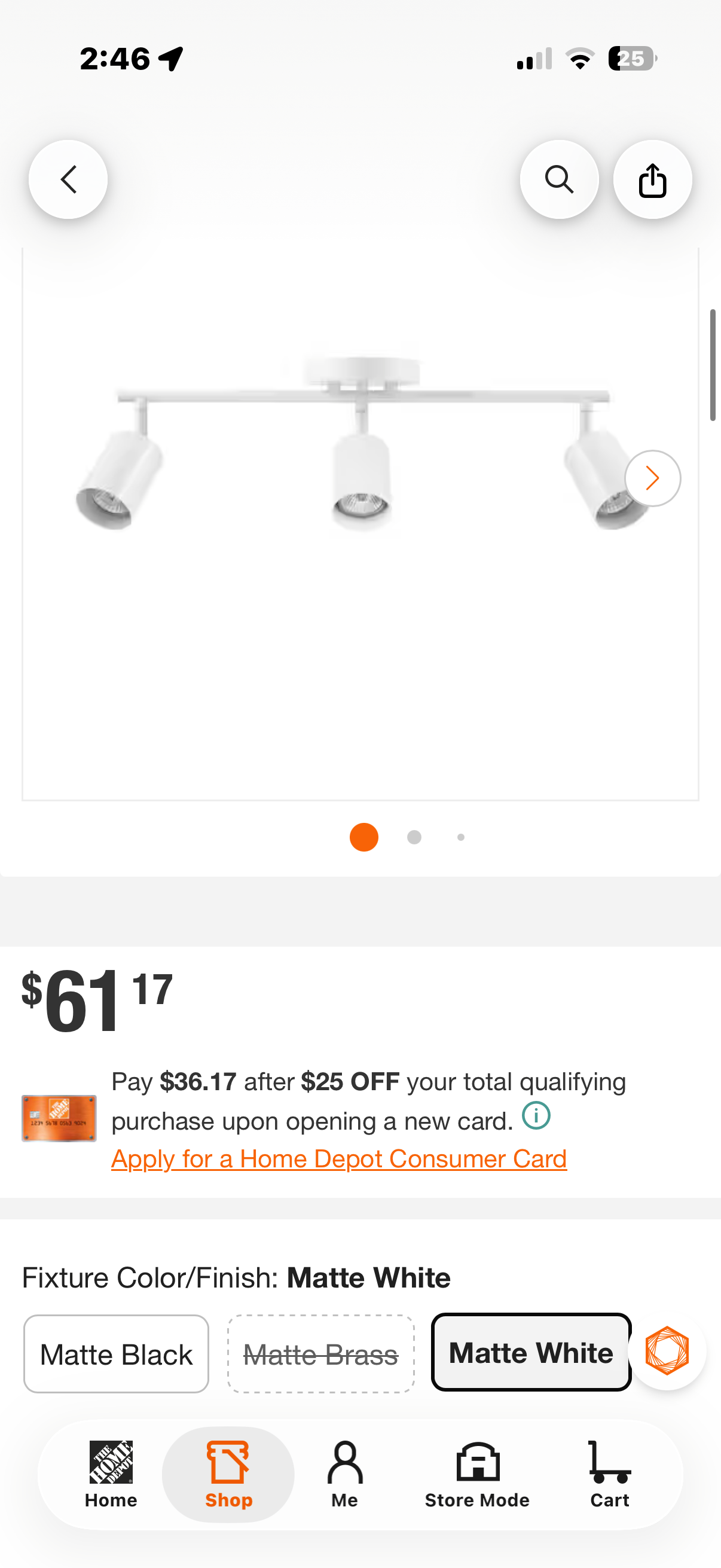 Pratt 2 ft. Matte White 3-Light Track Lighting Kit