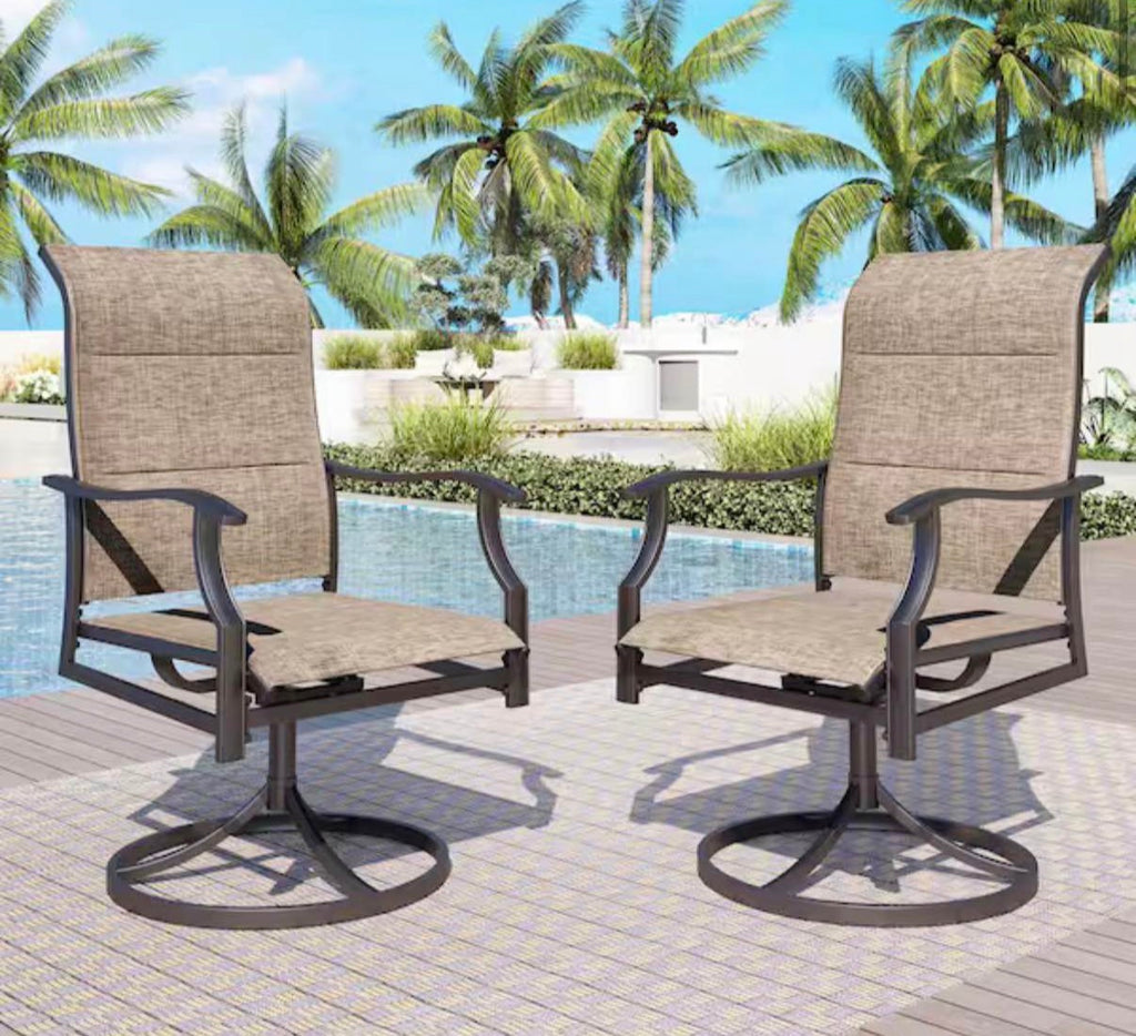 7-Piece Outdoor Patio Dining Set with Swivel Chairs