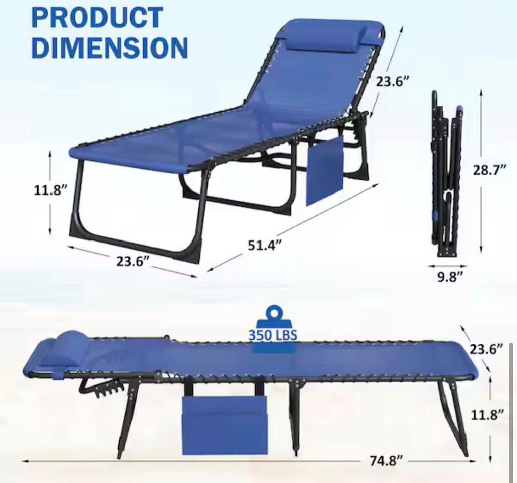 Folding Outdoor Chaise Lounge