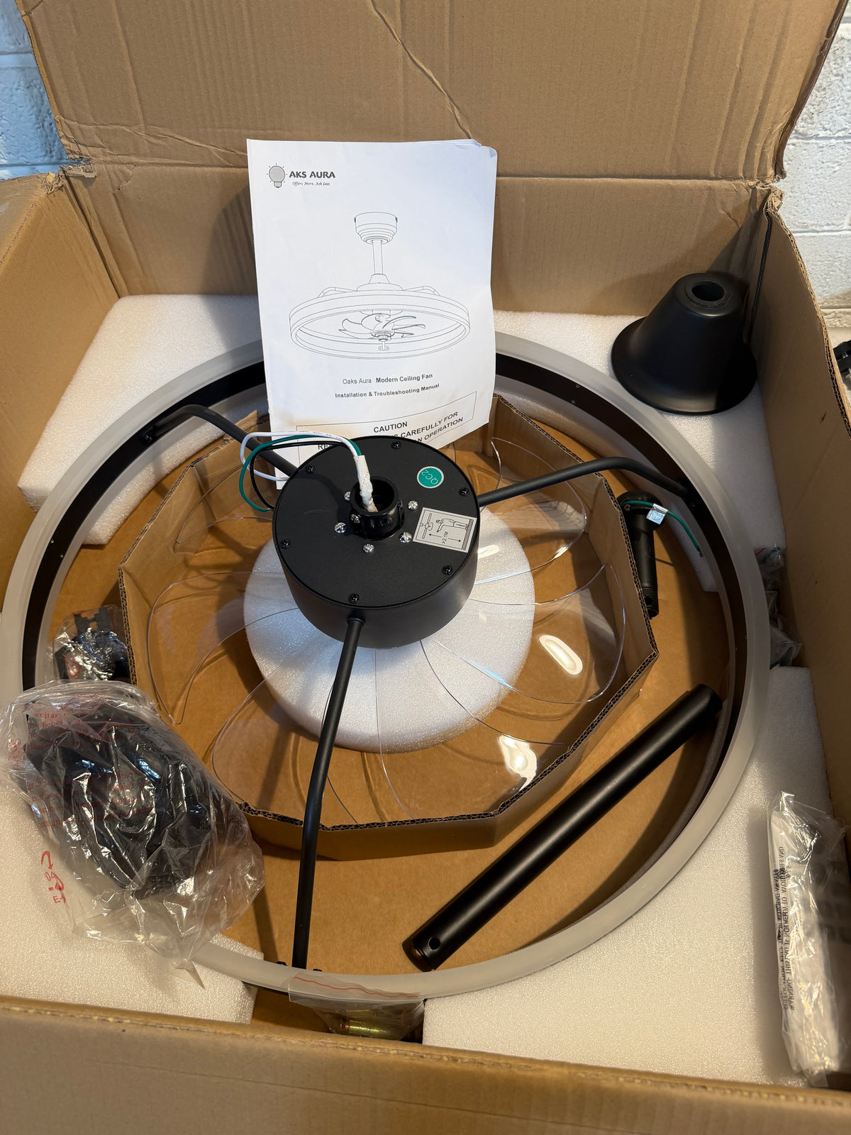 24 in. Smart  Ceiling Fan with Light  (used)