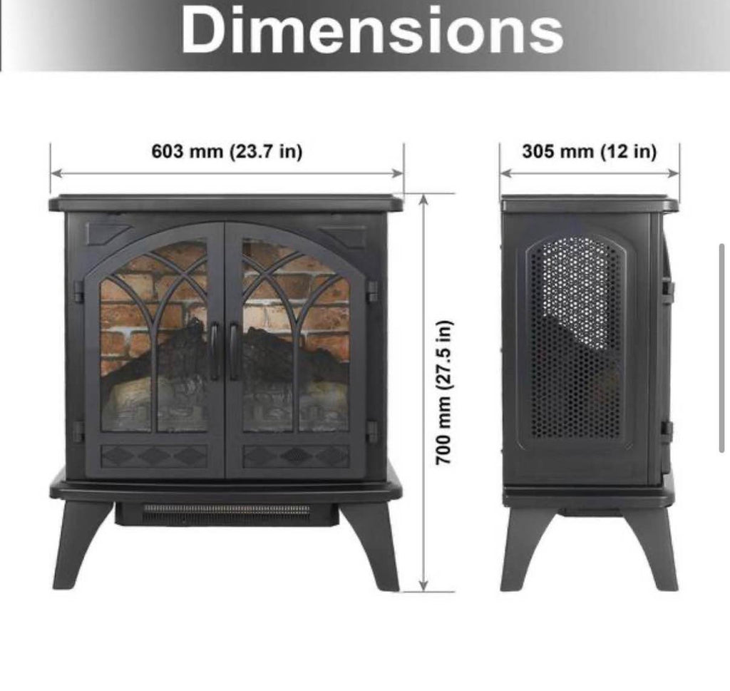 400 sq. ft. 24 in. Electric Stove with Remote