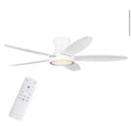 52 in. Flush Mount Ceiling Fan with Adjustable LED light