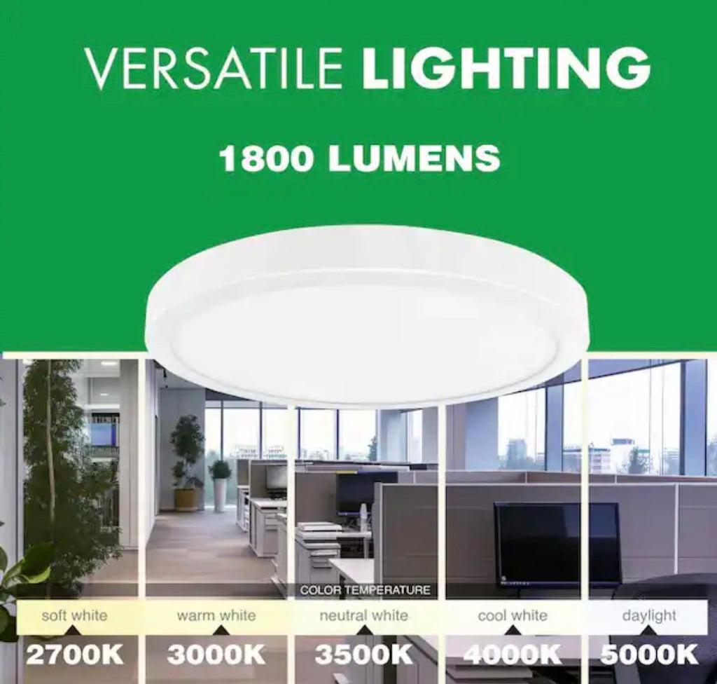 7-in. 15 Watt Integrated LED Recessed Round Downlight