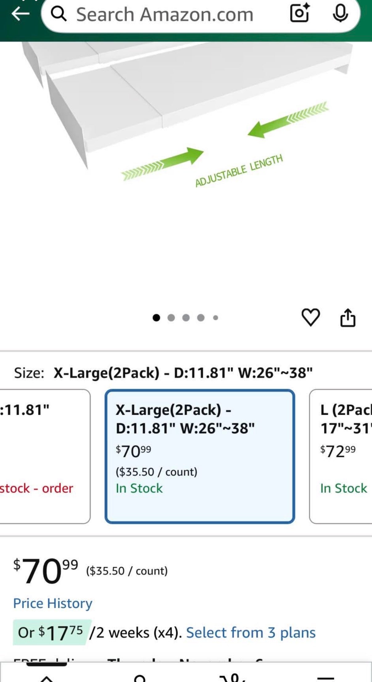 Expandable Closet Shelf Organizer 2 pack