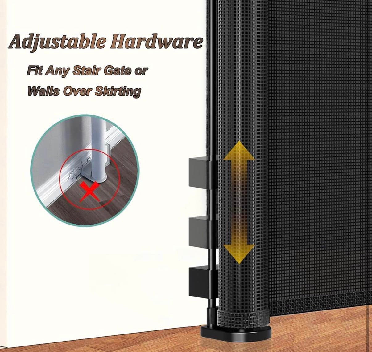 120 inch Retractable Baby Gates 42 inch Tall