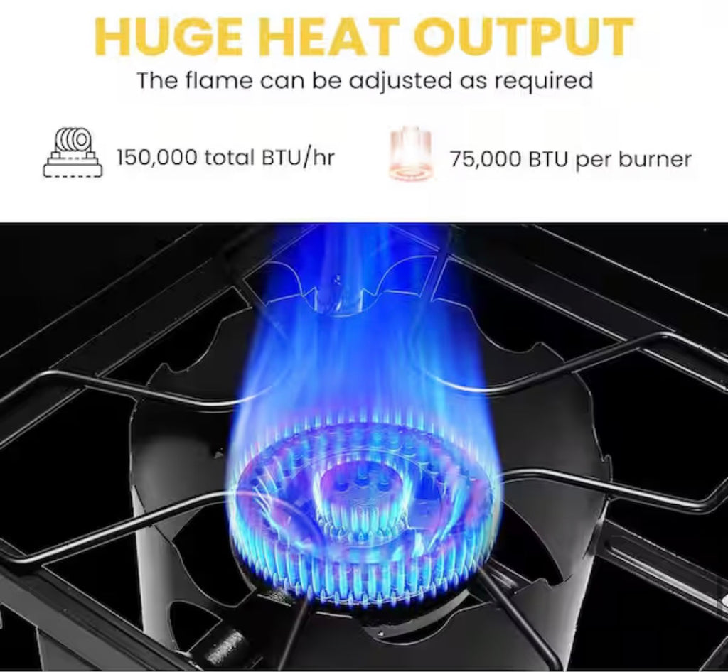 Outdoor Built-In Double Side Burner Stove