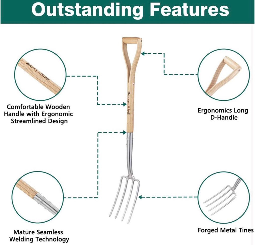 43.9" Heavy Duty  Gardening Digging Fork