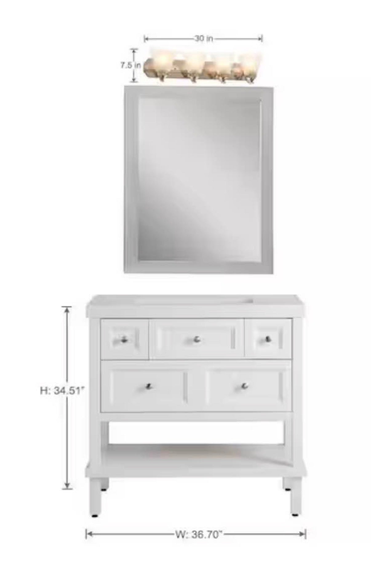 Tavish 30 in. 4-Light Brushed Nickel  vanity light