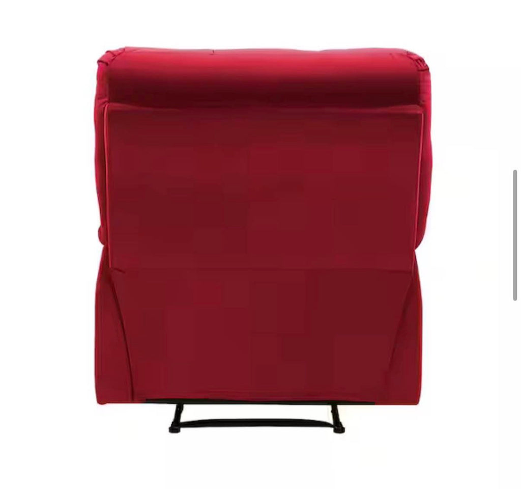 Berenson Red Microfiber Upholstered Manual Recliner