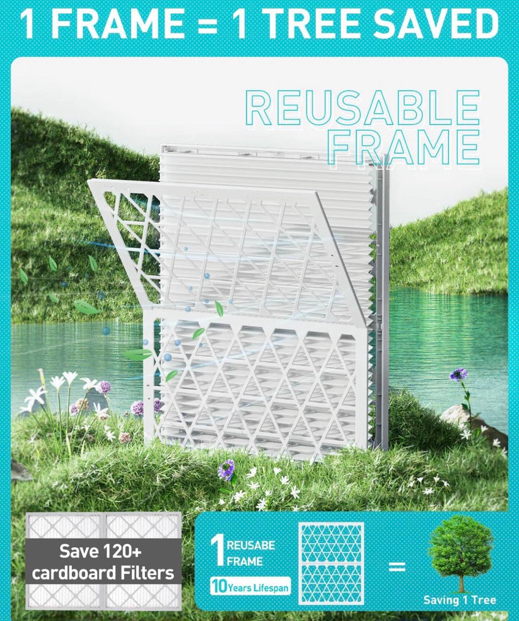 14x30x1 Refillable Air Filter Kit