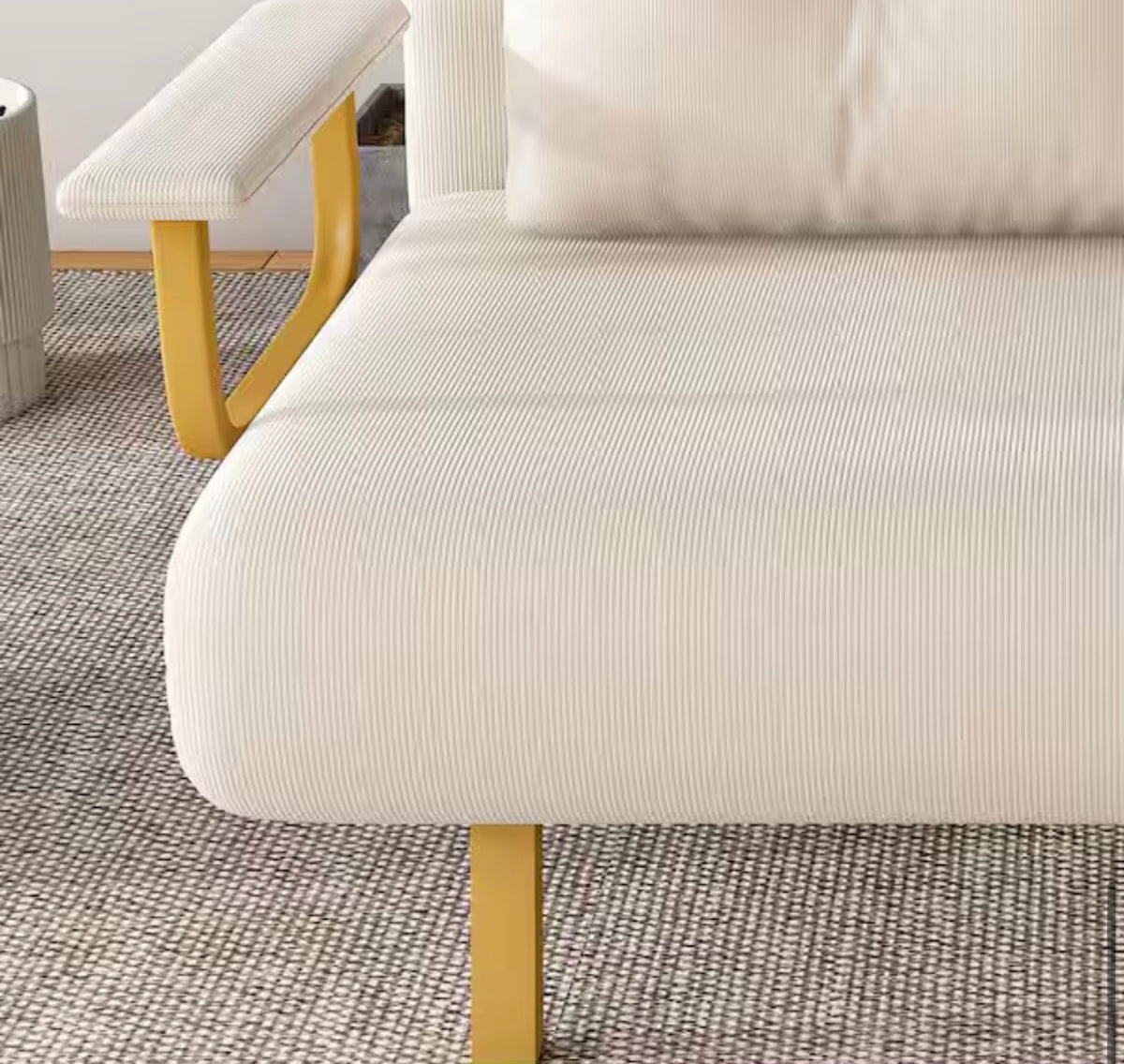 Convertible Beige Full Size Sofa Bed