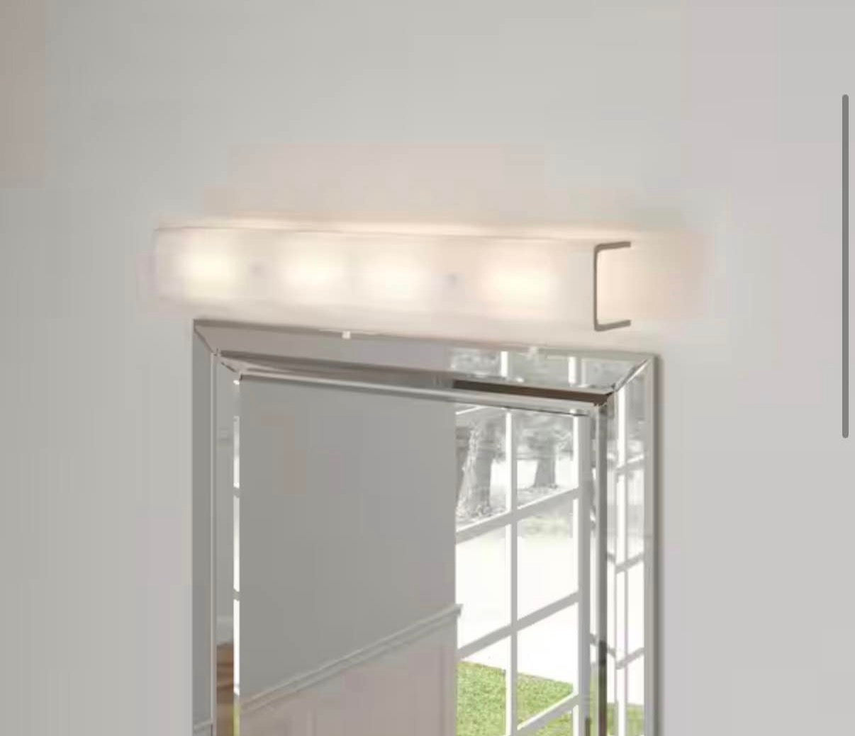 Channel Glass Collection 4-Light White vanity light