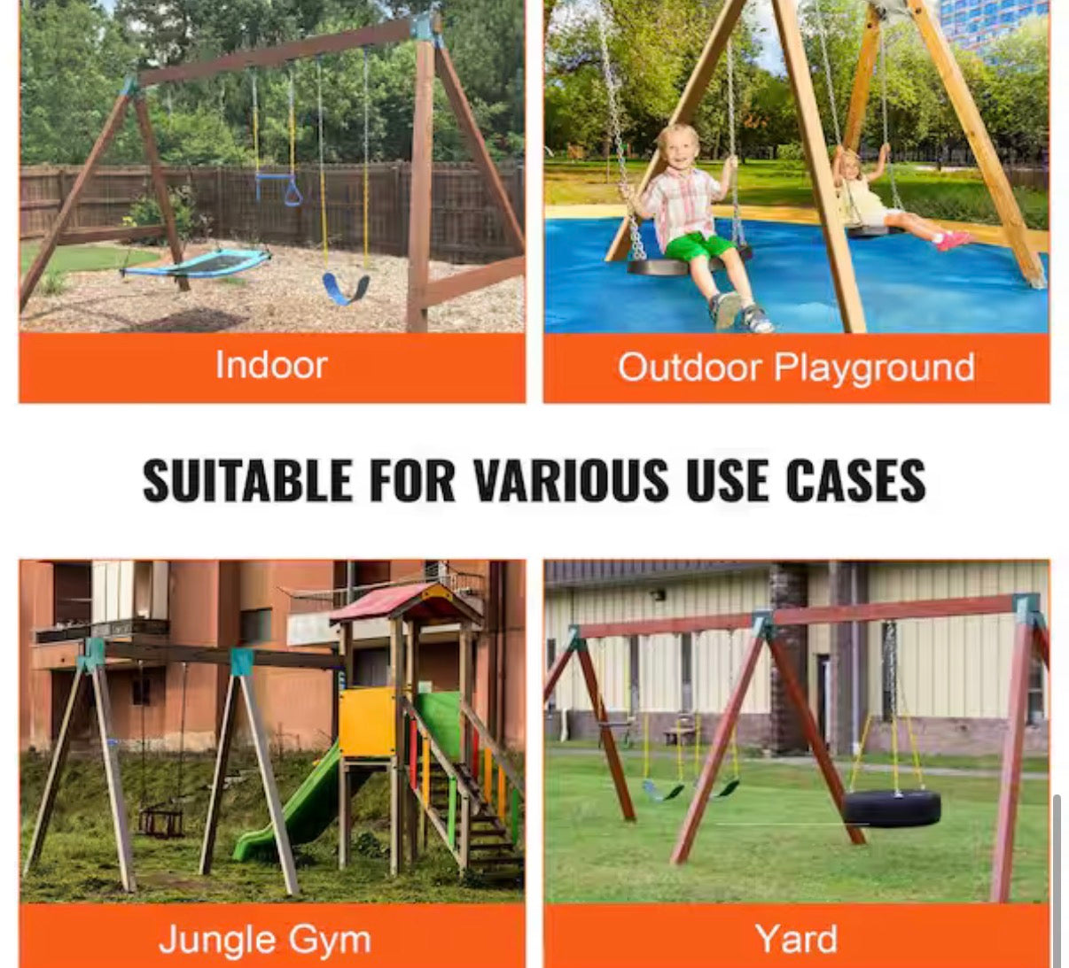 Heavy-Duty Carbon Steel Swing Set Hardware