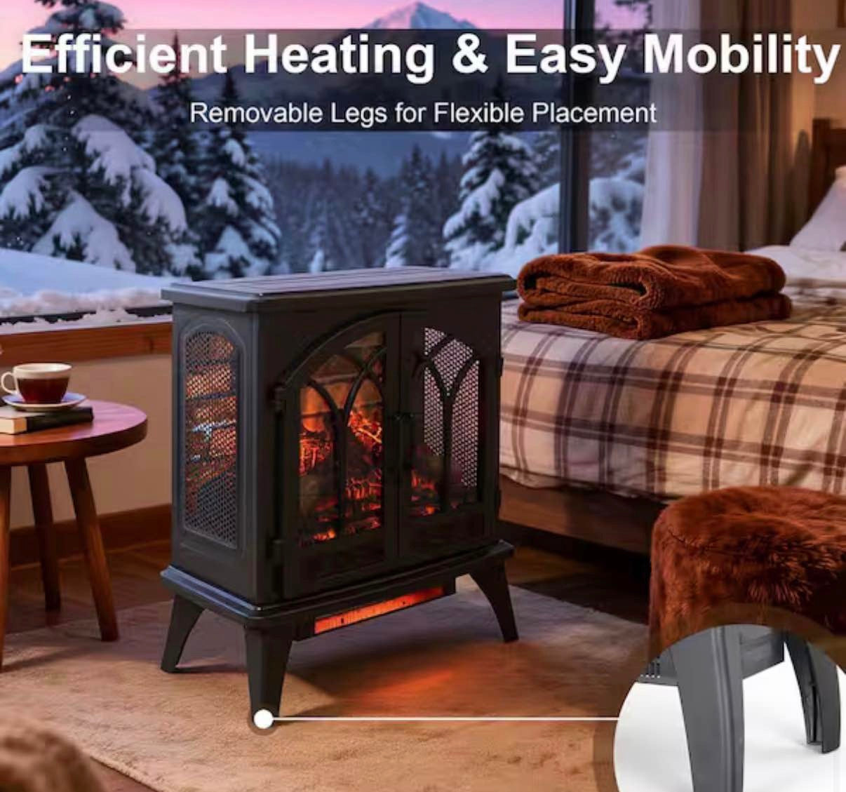 400 sq. ft. 24 in. Electric Stove with Remote