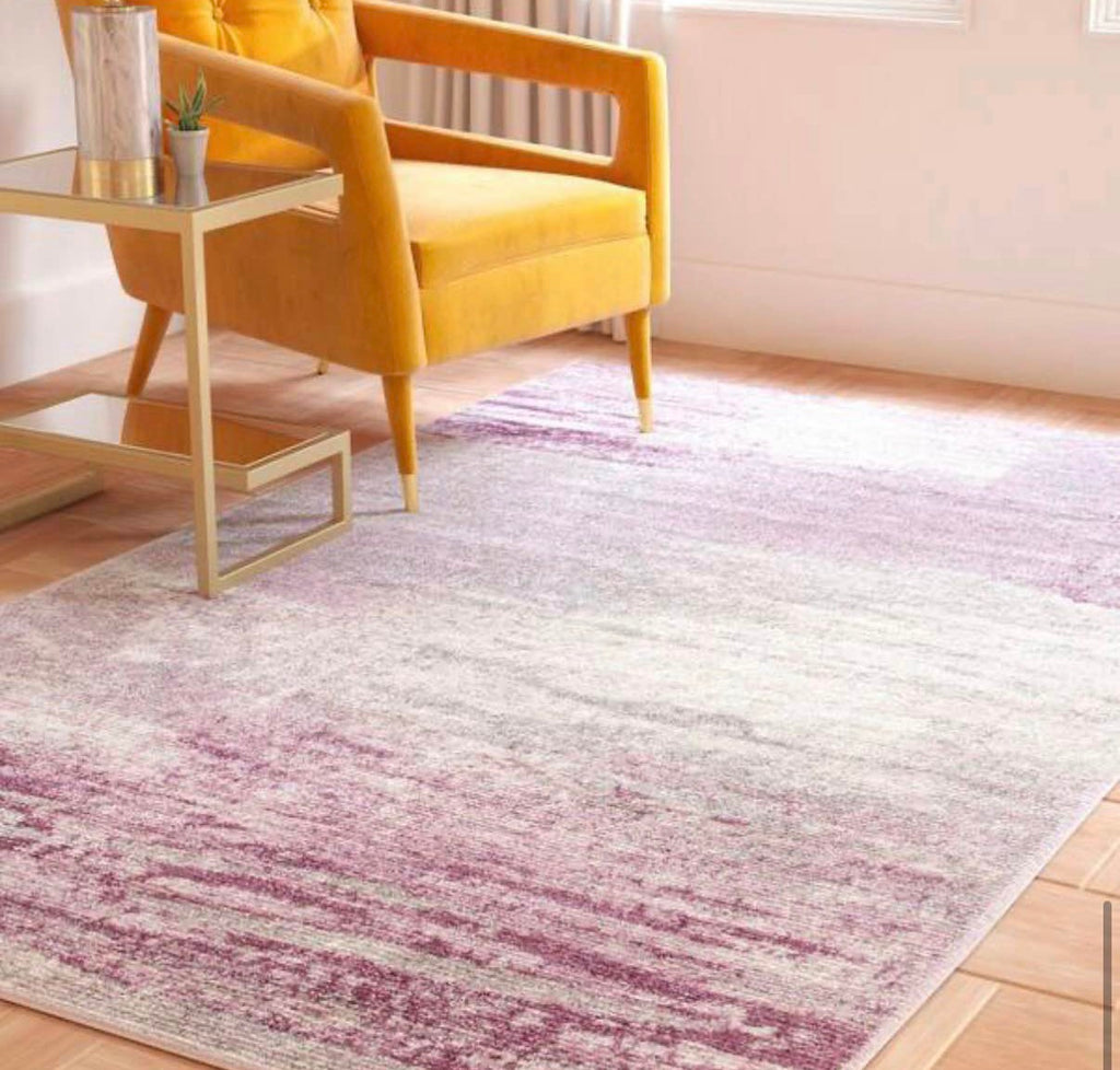 Adirondack Gray/Purple 8 ft. x 10 ft. Distressed Area Rug