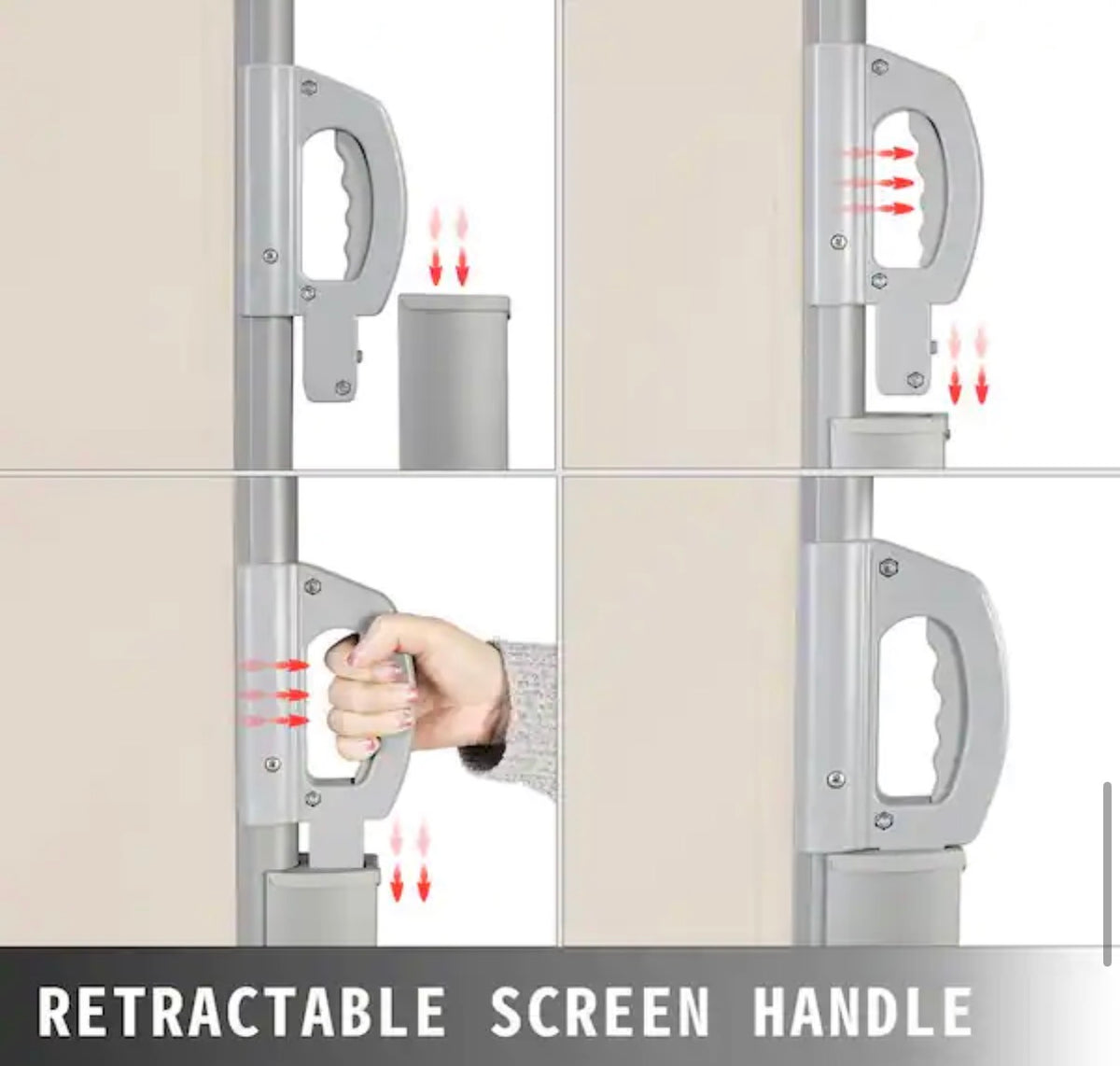 118 in. x 71 in. Retractable Side Awning Patio Screen Room Divider