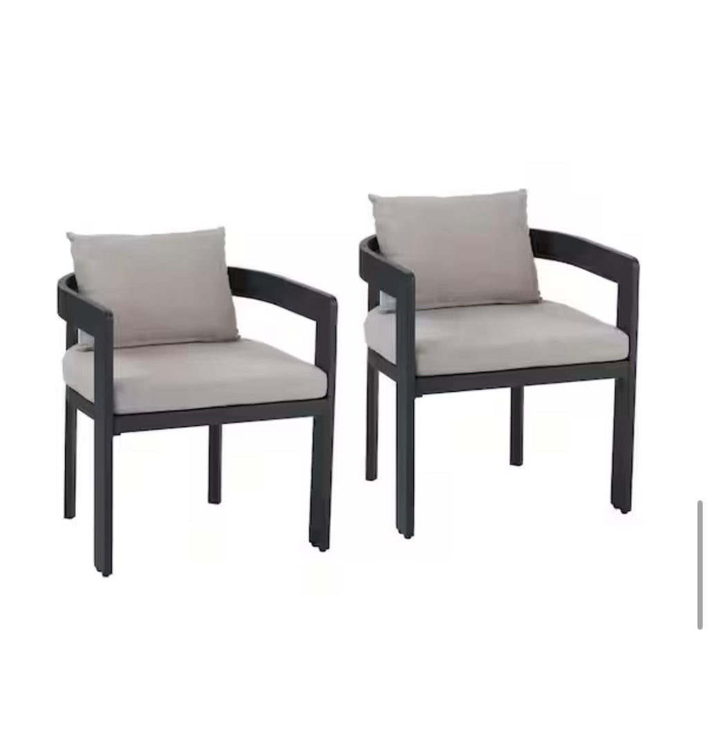 Set of 2 Calistae Modern Outdoor Dining Chairs