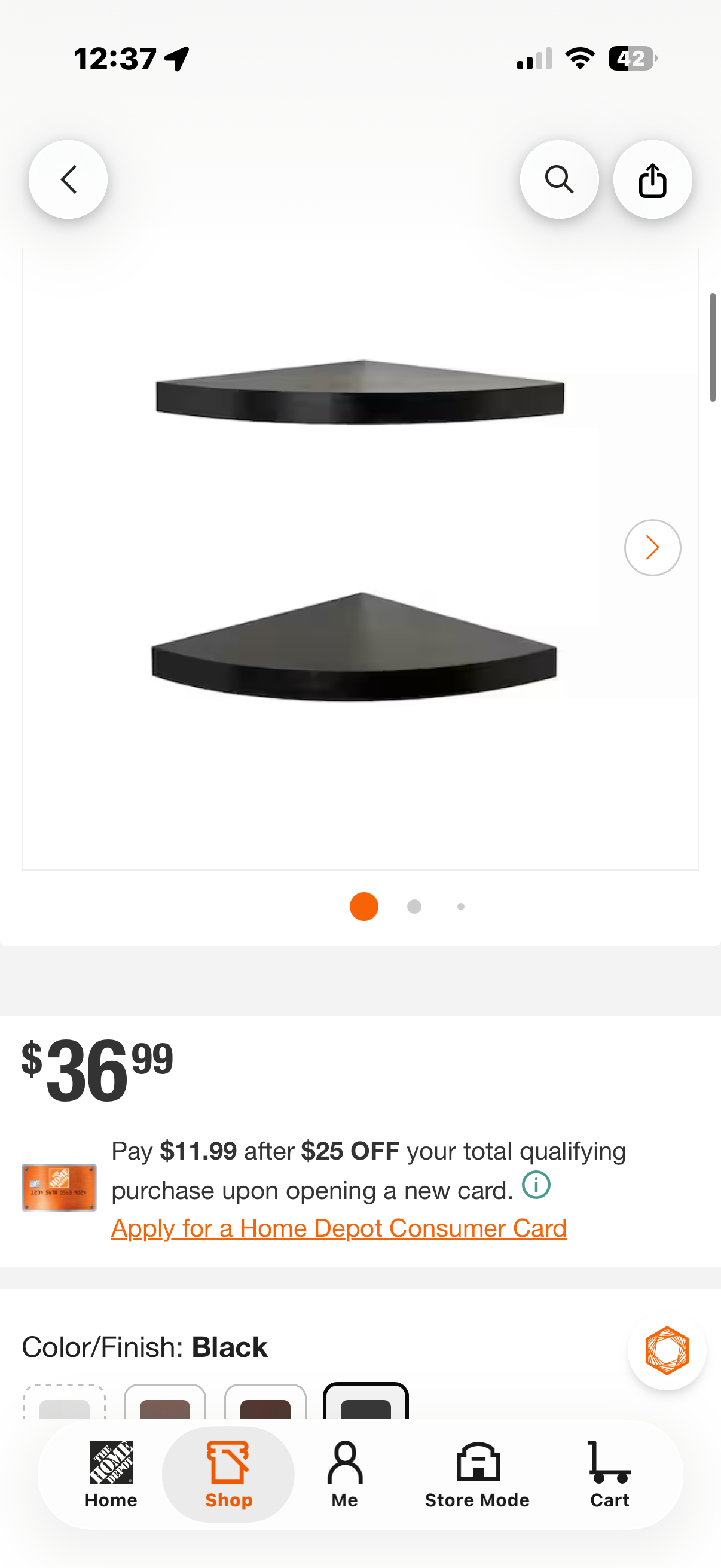 Corner Radial Shelves (Set of 2)