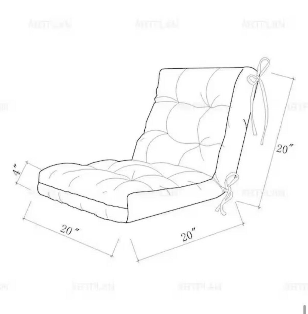 Floral Outdoor Chair Cushion (4 pcs )