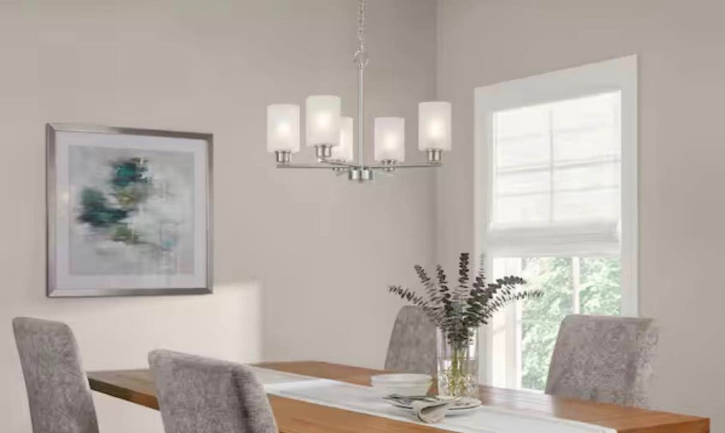 5-Light Brushed Nickel Chandelier
