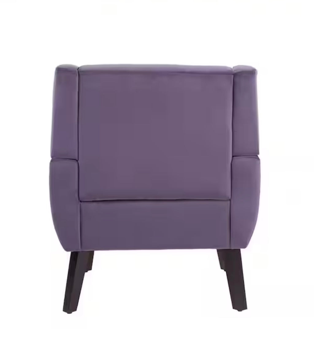 Purple Velvet Upholstery Arm Chair (Set of 1)