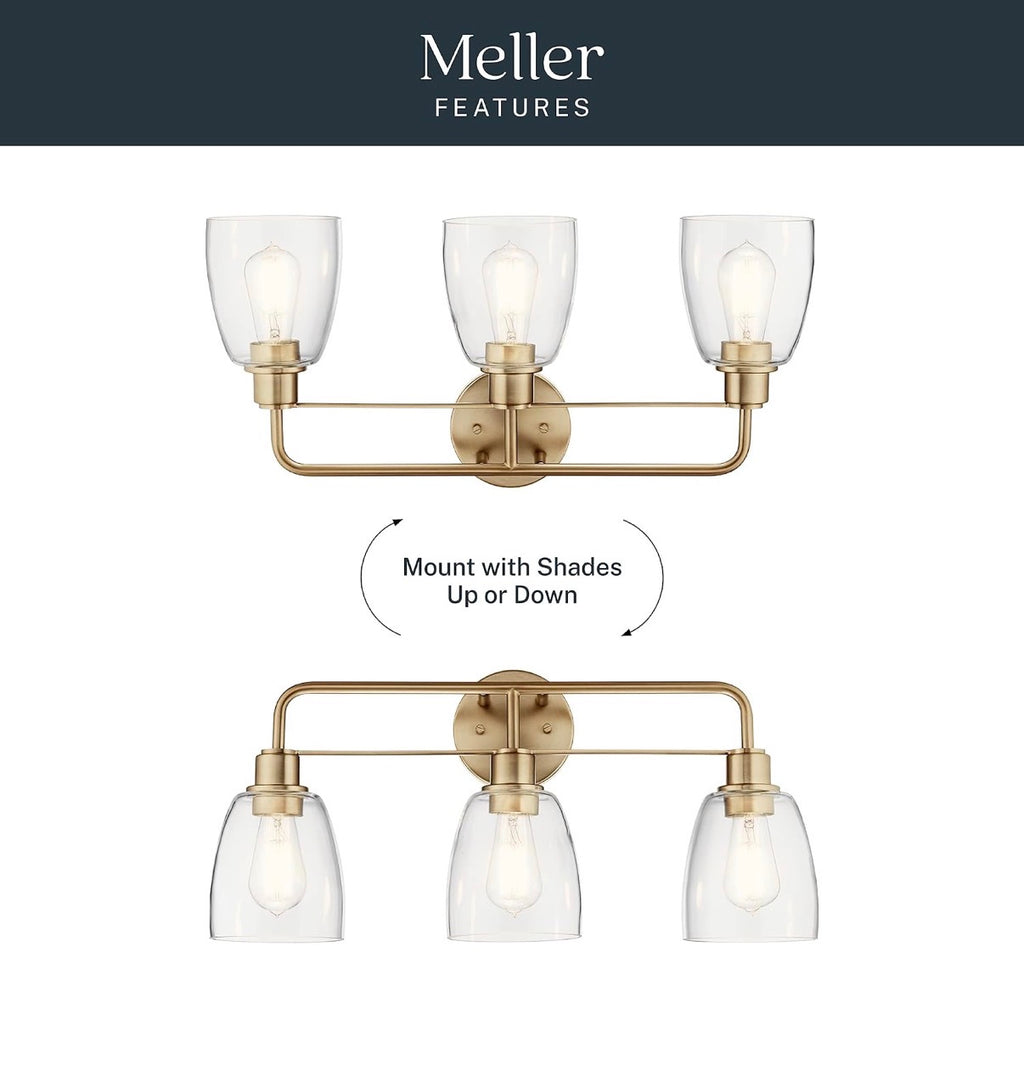 Kichler Meller 3-Light Industrial Vanity Light