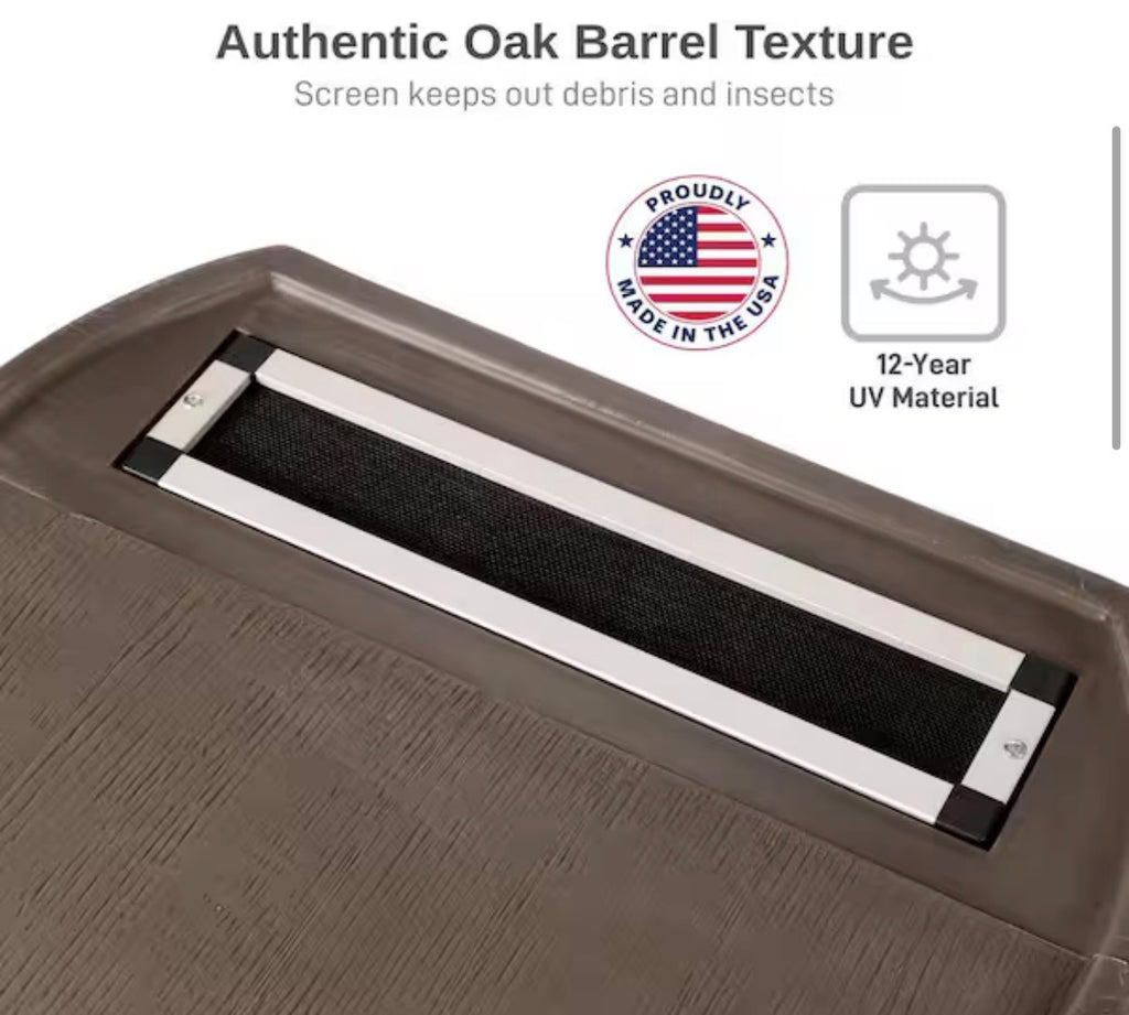 50 Gal. Rain Barrel in Walnut with Brass Spigot