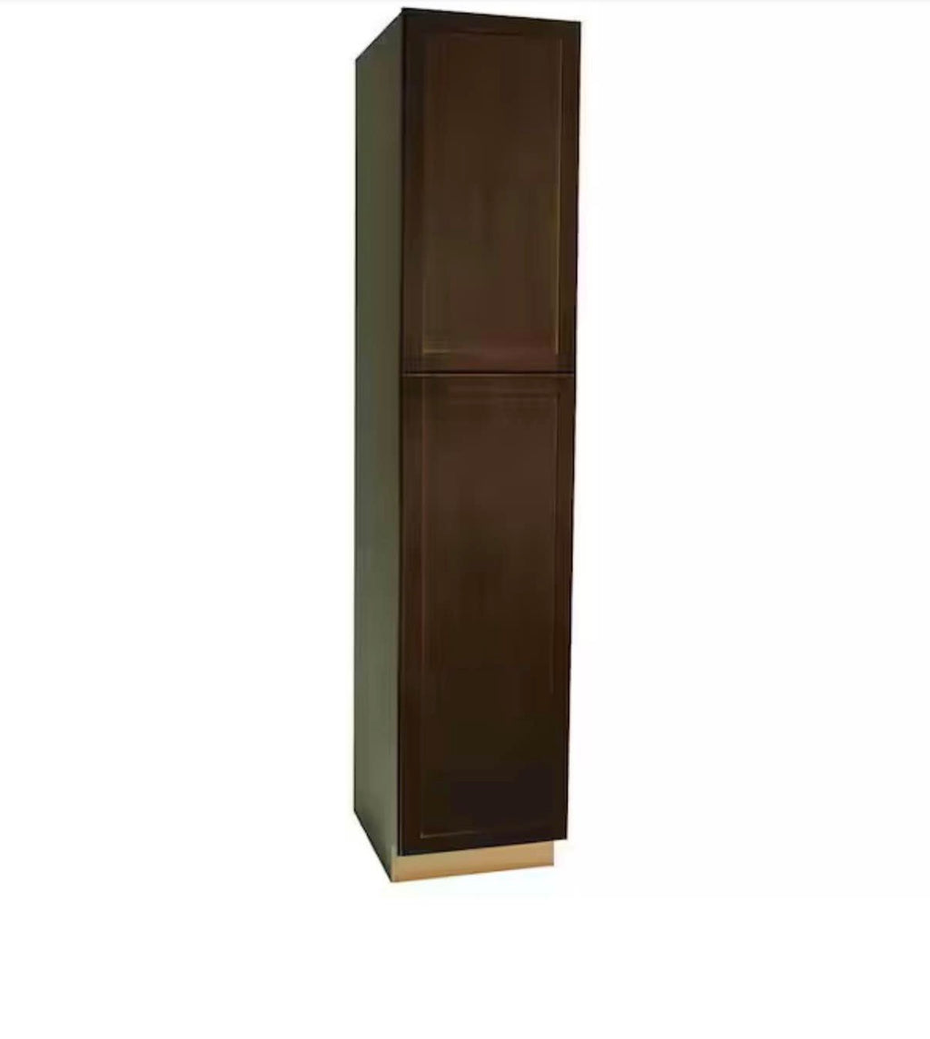 Shaker Pantry Kitchen Cabinet in Java ( minor damaged)￼
