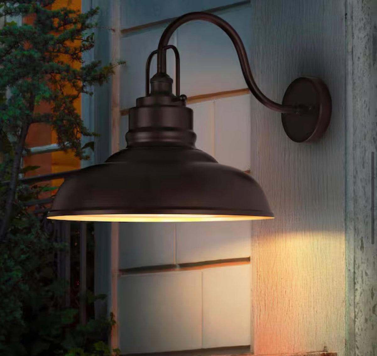 17.7 in. Outdoor  Oil Rubbed Bronze  Gooseneck Barn Light Sconce