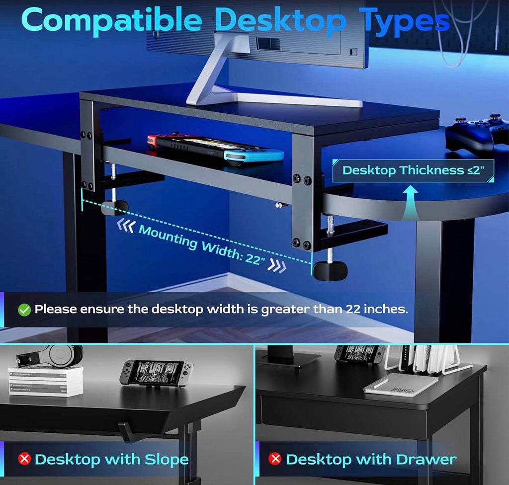 22 inches Heavy Duty Desktop Organizer for Gaming Desk