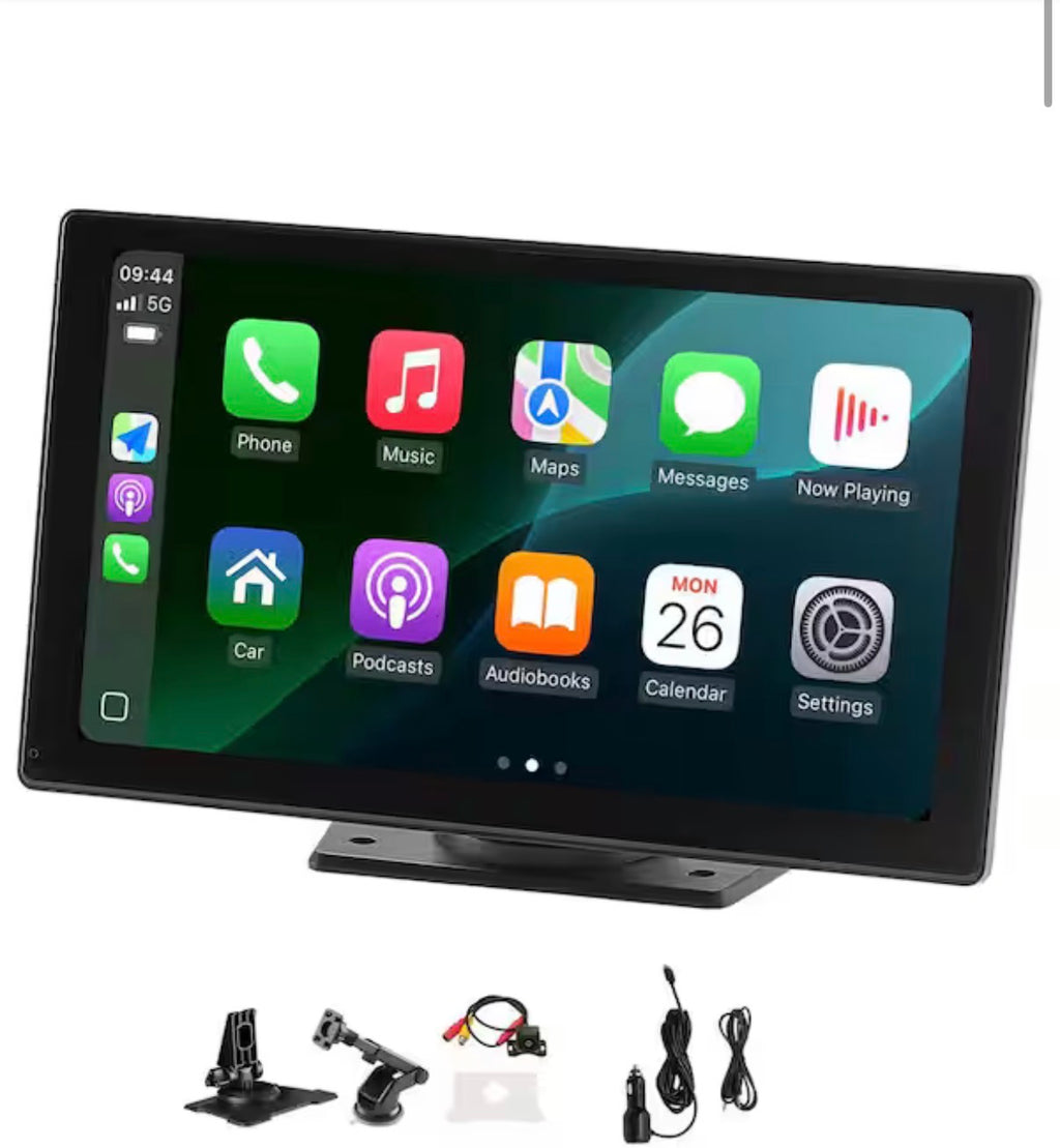 9-in. HD Portable Screen Wireless Car Stereo with rear camera for parking