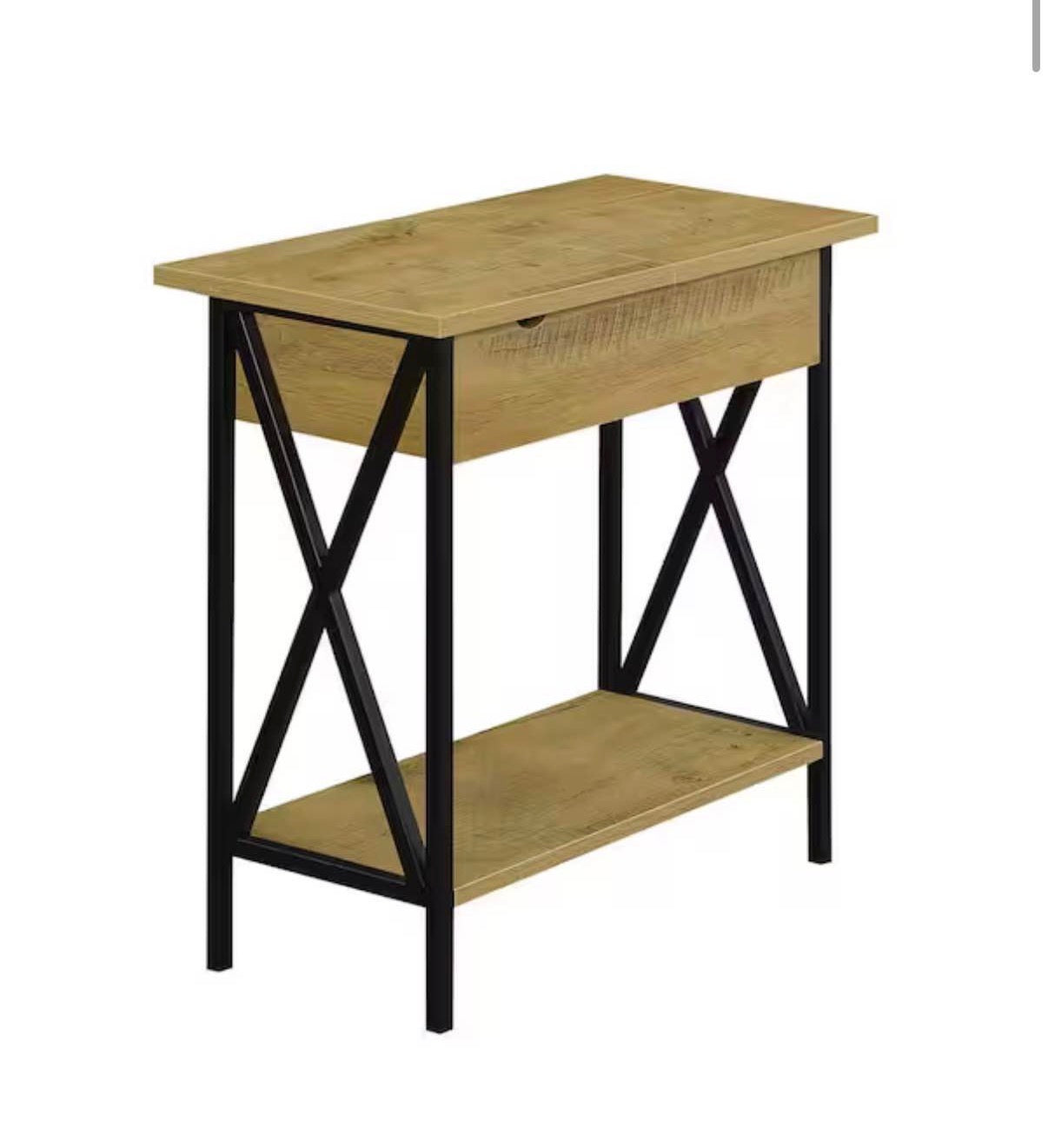 End Table with Flip Top and Charging Station