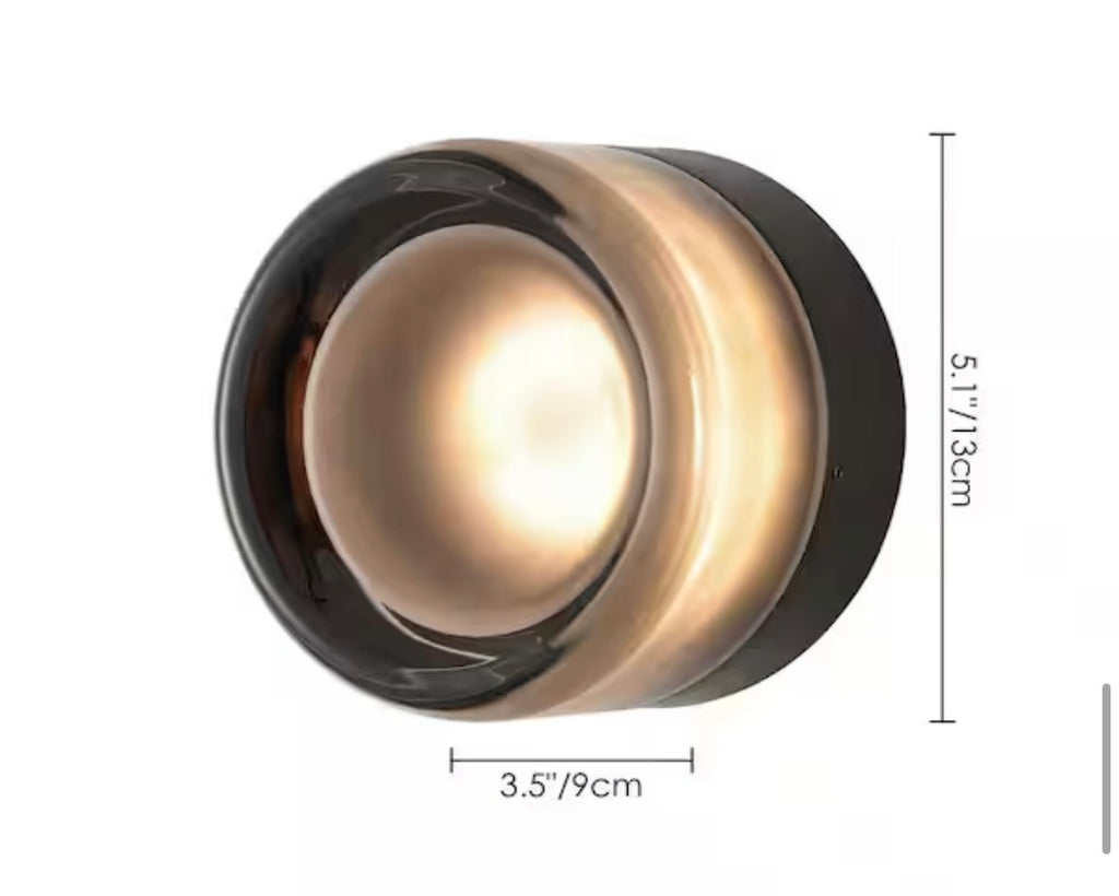 Eva 1-Light LED Smoky Gray Dimmable Mini Wall Sconce